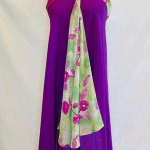 Beautiful cover up silk multi used reversible dress/skirt